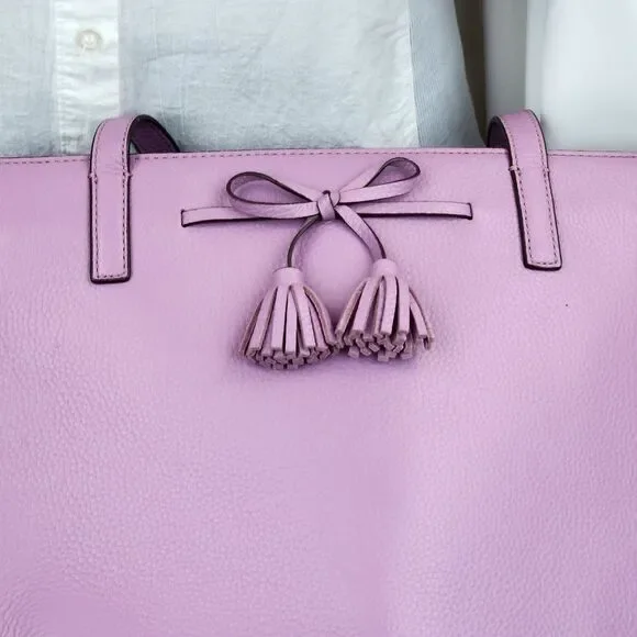 🩵Kate Spade Lavender Valerian "Hayes" Pebbled Leather Tote Purse - Picture 6 of 16